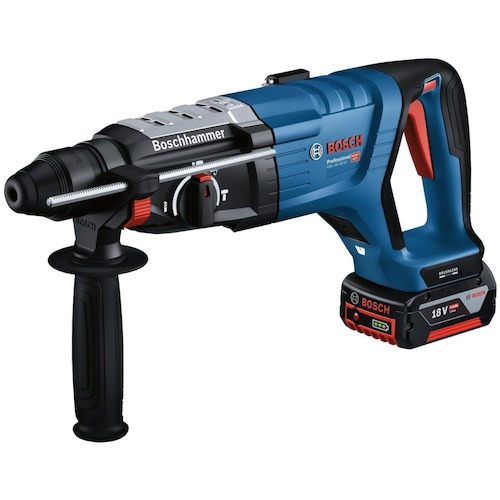 ボッシュ GBH18V-28DC コードレスハンマードリル(5.0Ahバッテリー(A1850LIB)×2個、充電器(GAL1880CV)付き)BOSCH[GBH18V28DC] 返品種別B