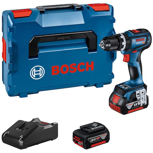 ボッシュ 18V コードレス振動ドライバードリル(5.0AhバッテリーA1850LIB×2個・充電器GAL 18V-40付き) GSB18V-90C返品種別B