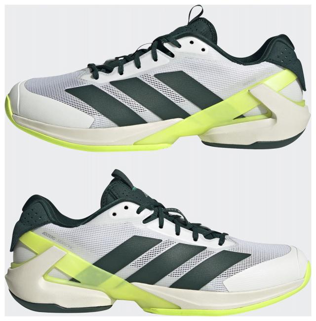 アディダス ADJ-JR2714-270 メンズ テニスシューズ アディゼロウーバーソニック 5 テニス（フットウェアホワイト/オーロラアイビー/ルシッドレモン・サイズ：27.0cm）adidas[ADJJR2714270] 返品種別A