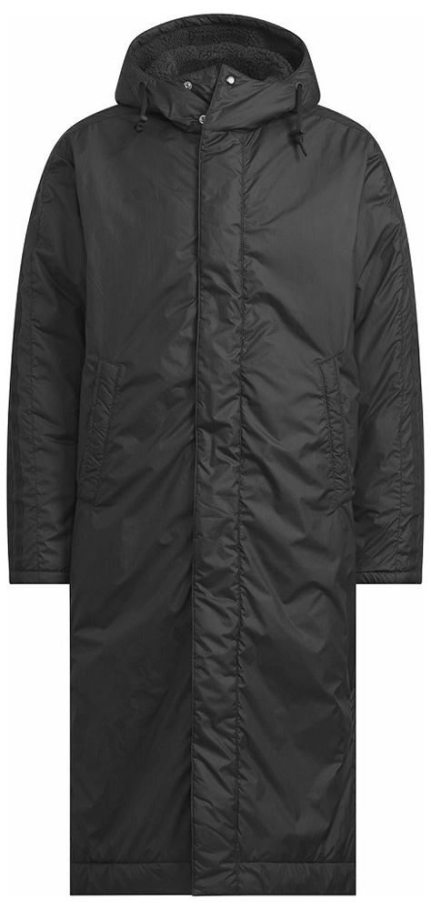 アディダス AJ-BW566-KA1304-J/XL ユニセックス スリーストライプス ルーズフィット ロング ボアコート（ブラック/ブラック・サイズ：J/XL）adidas[AJBW566KA1304JXL] 返品種別A