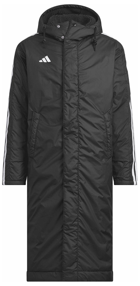 アディダス AJ-BW566-KA1302-2XL ユニセックス スリーストライプス ルーズフィット ロング ボアコート（ブラック/ホワイト・サイズ：2XL）adidas[AJBW566KA13022XL] 返品種別A