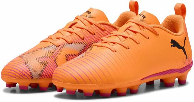 プーマ PJ-10862403-230 ジュニア サッカースパイク 固定式 フューチャー 8 プレイ HG/AG + MID JR（Heat Fire-PUMA Black-Ravish・サイズ：23.0cm）PUMA[PJ10862403230] 返品種別A