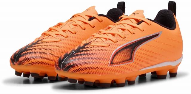 プーマ PJ-10853603-240 ジュニア サッカースパイク 固定式 ウルトラ 6 プレイ HG/AG + MID JR（Heat Fire-PUMA Black-Glowing Red・サイズ：24.0cm）PUMA[PJ10853603240] 返品種別A