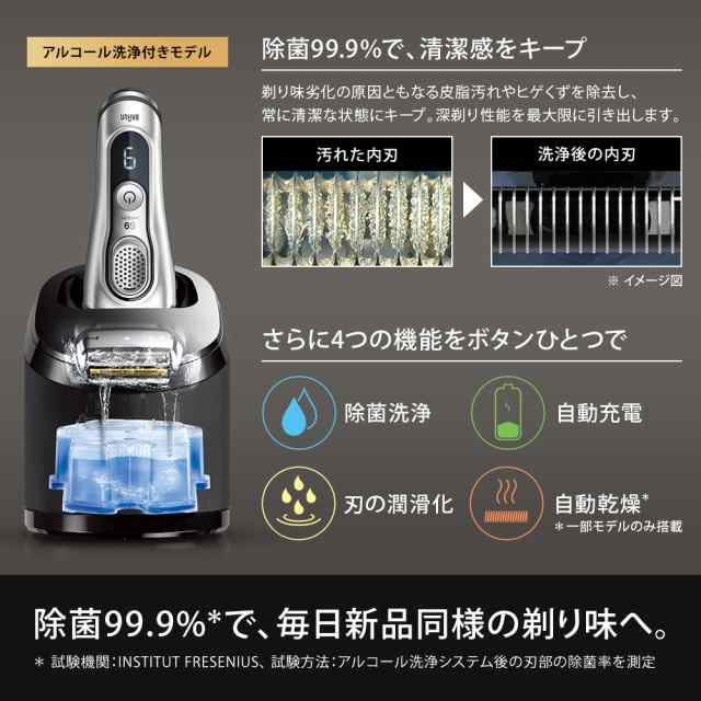 ブラウン メンズシェーバー［電気シェーバー］【4枚刃】【自動洗浄器付