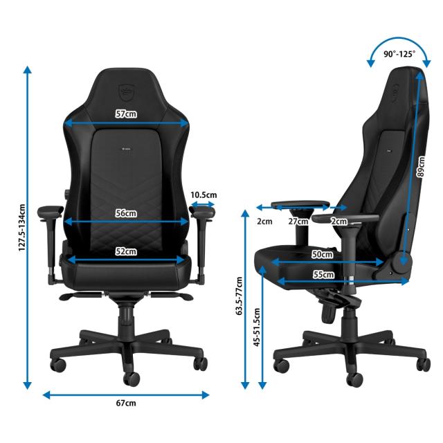noblechairs ゲーミングチェア HERO（ブラック） NBL-HRO-PU-BLA-SGL返品種別A_15