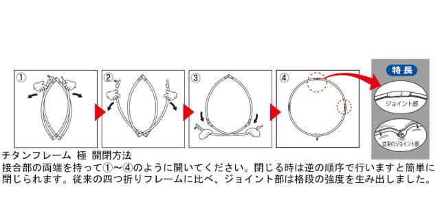 昌栄 811 チタンフレーム・極(50cm)SIYOUEI タモ枠 タモフレーム