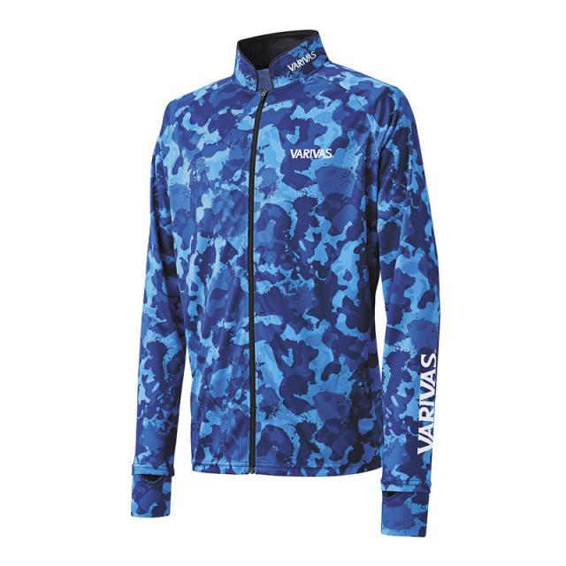 バリバス VAZS-25 3L(ブルーカモ) ドライフルジップ 長袖 3Lサイズ