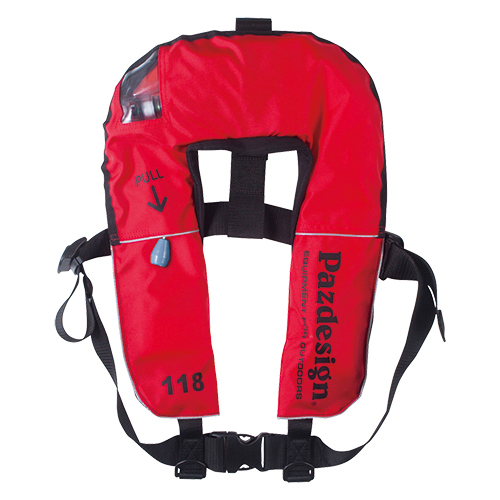 パズデザイン PSL インフレータブル ライフジャケット3 フリーサイズ 国土交通省型式承認品(レッド) PFL-002(レツド)返品種別A