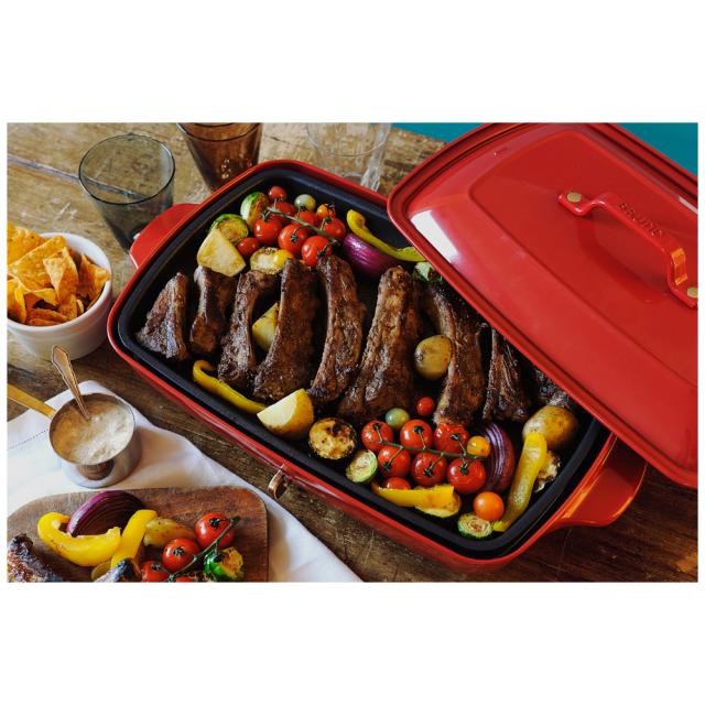BRUNO ホットプレートグランデサイズ BOE026-RD レッド Amazon | BRUNO ホットプレートグランデサイズ BOE026-RD レッド