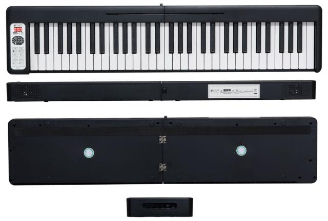 キクタニ KDP-61P-BLK 折りたたみ式 電子ピアノ 61鍵(ブラック)KIKUTANI[KDP61PBLK] 返品種別A_3