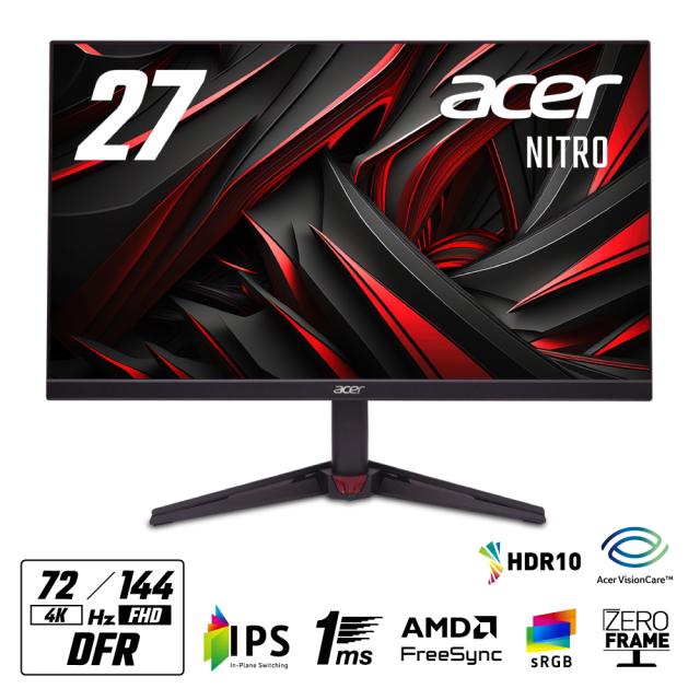 Acer｜エイサー VG270KL1BMIIPX ゲーミング液晶ディスプレイ(27型/IPS/4K UHD 3840×2160/144Hz/1ms)(ブラック)NITRO[VG270KL1BMIIPX] 返品種別A 35,620円