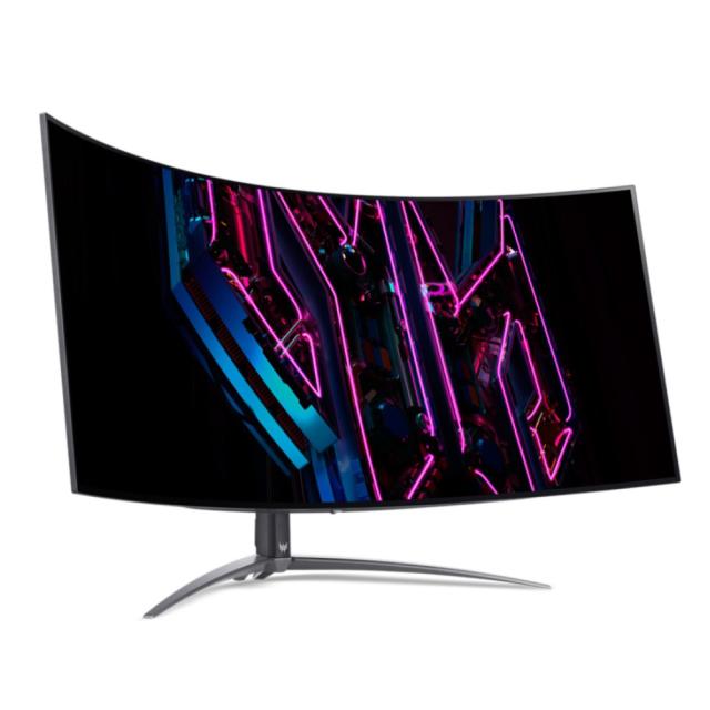 Acer（エイサー） X45bmiiphuzx ゲーミング液晶ディスプレイ(44.5型/曲面型/OLED/UWQHD 3440×1440/240Hz/0.01ms/HDR10/HDMI2.0/DP1.4/USB Type-C/VESA/3年保証)(ブラック)Predator X45[X45BMIIPHUZX] 返品種別A