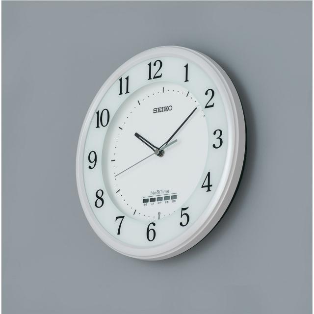 セイコー 電波掛け時計SEIKO ハイブリッド電波掛時計「NexTime(ネクスタイム)」 ZS-255-W[ZS255W] 返品種別A_1