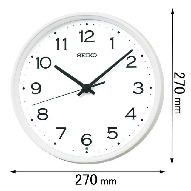 セイコー 電波掛け時計SEIKO 電波スタンダード掛け時計 KX-268-W[KX268W] 返品種別A