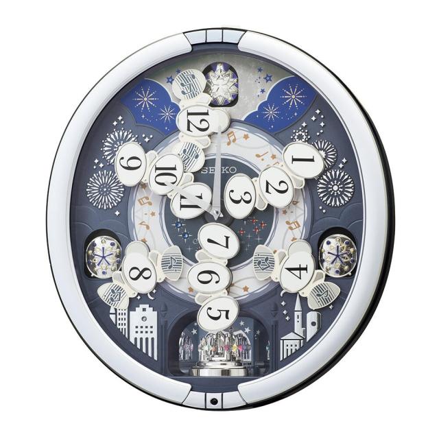 【動作確認済】SEIKO からくり時計 ホワイト 青文字盤 SEIKO(セイコー) / からくり/時計 | 中古品の販売・通販なら