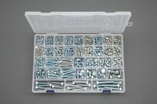 エスコ EA949L-1 M3-M8 六角ボルトセット(ユニクロメッキ)ESCO[EA949L1] 返品種別B
