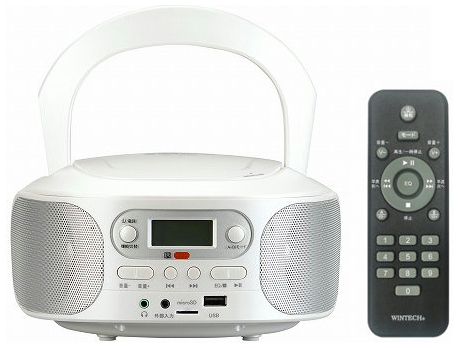WINTECH CDラジカセ CDR-YS1 ホワイト WINTECHCDラジカセCDR-YS1 ホワイト シンプル\u0026コンパクト AM⁄FM