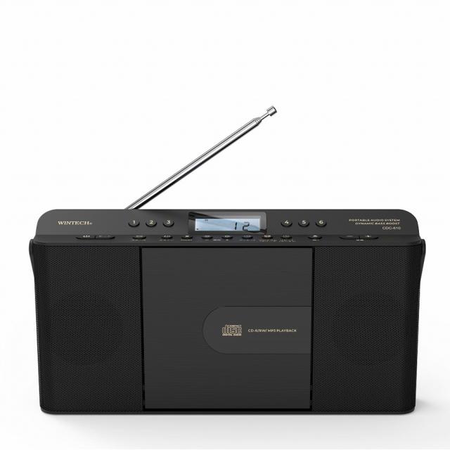 WINTECH CDC-810K CD時辰儀ラジオ受信機(黒いこと)[CDC810K] 返品カテゴリー化A