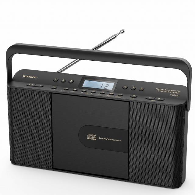 WINTECH CDC-810K CD時辰儀ラジオ受信機(黒いこと)[CDC810K] 返品カテゴリー化A
