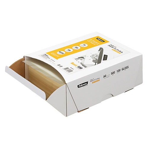 Fellowes 5847901 ラミネートフィルム スタンダードタイプ ボーナスパック 100ミクロン A4サイズ用 500枚入り[5847901] 返品種別A
