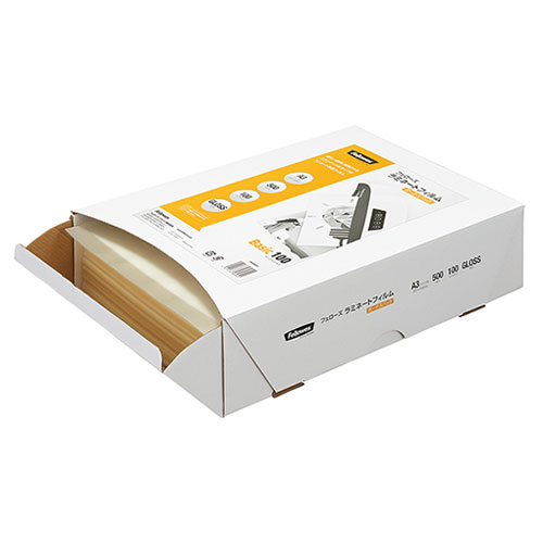 Fellowes 5848001 ラミネートフィルム スタンダードタイプ ボーナスパック 100ミクロン A3サイズ用 500枚入り[5848001] 返品種別A