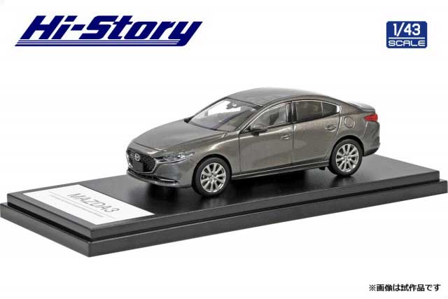 ハイストーリー 1/43 MAZDA3 SEDAN (2019) チタニウムフラッシュマイカ【HS259TI】ミニカー  返品種別B