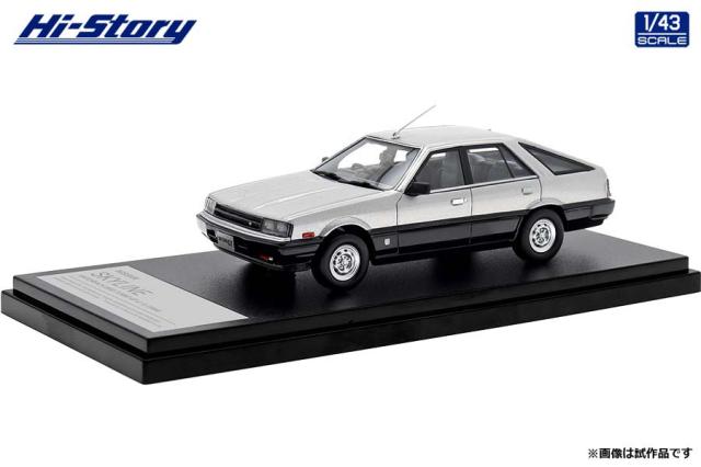 ハイストーリー 1/43 NISSAN SKYLINE HATCHBACK 2000 TURBO GT-E・X (1984) ガングレーメタリック/ブラックメタリック【HS438GY】ミニカー  返品種別B