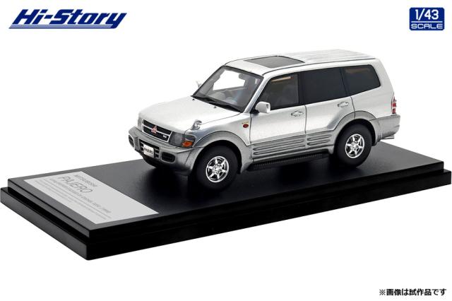 ハイストーリー 1/43 MITSUBISHI PAJERO Long SUPER EXCEED DI-DIESEL 3200 (1999) サテライトシルバー/クイーンズシルバー【HS473SL】ミニカー  返品種別B