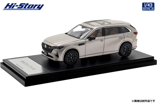 ハイストーリー 1/43 MAZDA CX-80 (2024) プラチナクォーツメタリック【HS494QZ】ミニカー  返品種別B