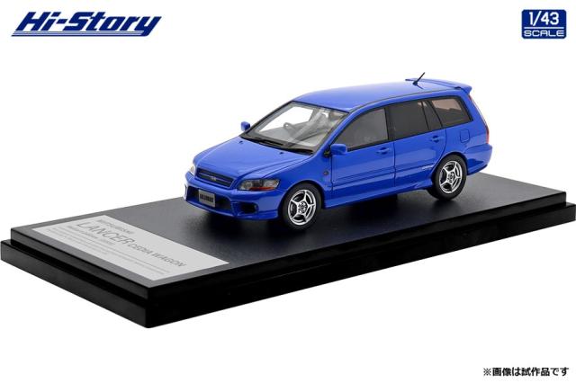 ハイストーリー 1/43 MITSUBISHI LANCER CEDIA WAGON Ralliart Edition (2001)　フレンチブルー【HS505BL】ミニカー  返品種別B