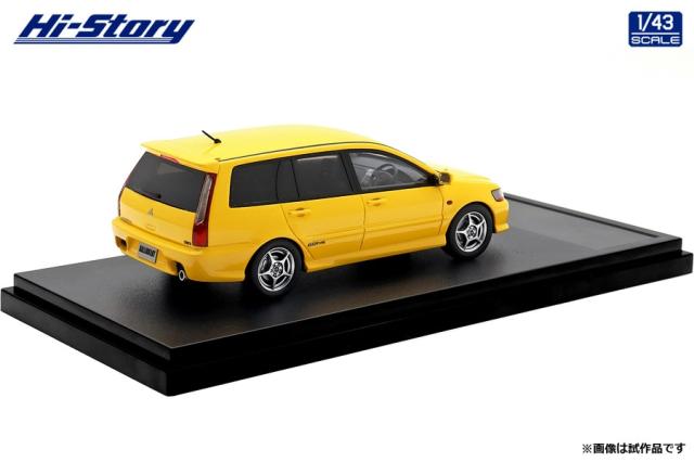 ハイストーリー 1/43 MITSUBISHI LANCER CEDIA WAGON Ralliart Edition (2001)　ダンデライオンイエロー【HS505YE】ミニカー 返品種別B_1