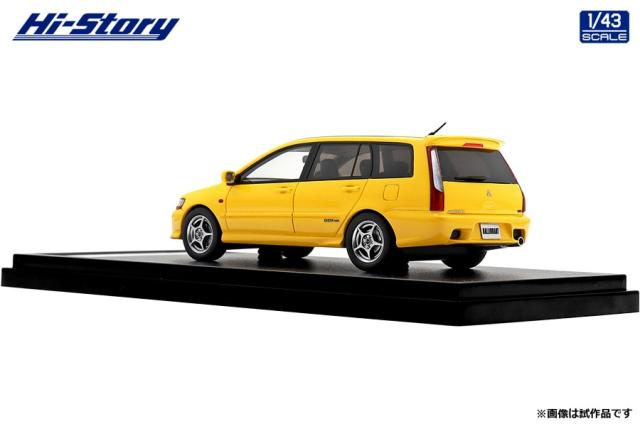 ハイストーリー 1/43 MITSUBISHI LANCER CEDIA WAGON Ralliart Edition (2001)　ダンデライオンイエロー【HS505YE】ミニカー 返品種別B_3