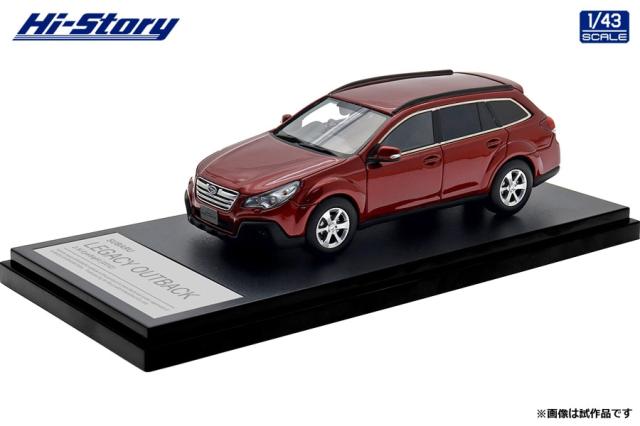 ハイストーリー 1/43 SUBARU LEGACY OUTBACK 2.5i EyeSight (2012) ヴェネチアンレッド・パール【HS512RE】ミニカー  返品種別B