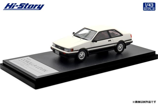 ハイストーリー 1/43 Toyota COROLLA LEVIN 2dr GT APEX (1983) ハイテックツートン【HS522WH】ミニカー  返品種別B