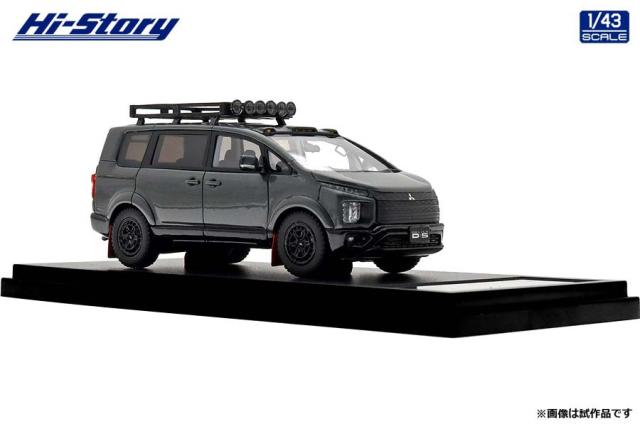 ハイストーリー 1/43 MITSUBISHI DELICA D:5 (2024) カスタマイズ グラファイトグレーメタリック×ブラックマイカ【HS543GY】ミニカー  返品種別B_2