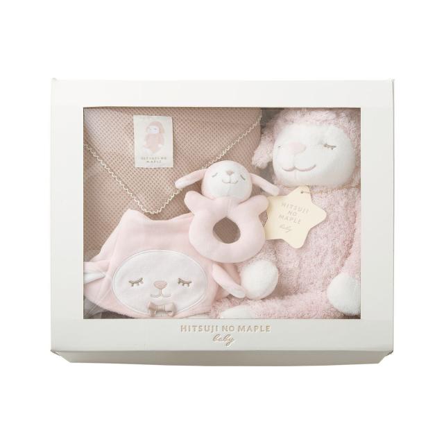 りぶはあと(LIV HEART) 28003-23 ひつじのメイプル ベビー ギフトボックス4点セット(サクラ)[08040770] 返品種別A