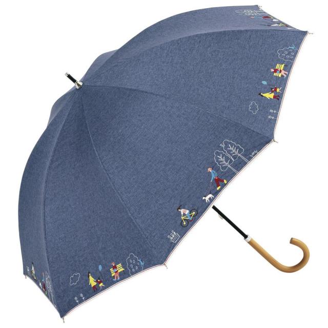 because(ビコーズ) BEPARASOLLPU3-1A-2A 晴雨兼用 長傘（インザパーク/ネイビー）[BEPARASOLLPU31A2A] 返品種別A 長傘