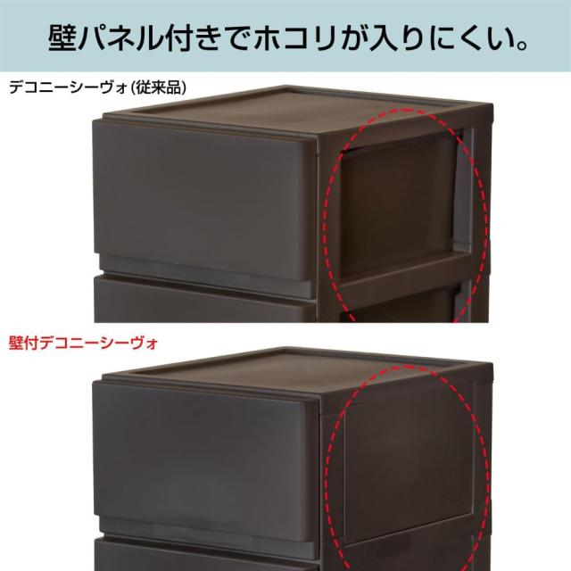 JEJアステージ 1020898 壁付デコニーシーヴォ　ワイド（5段・ダークブラウン）[KDCW5DB1020898] 返品種別A_3