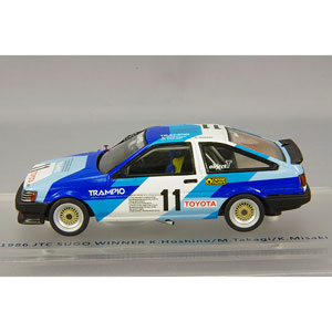 ENIF 1/43 トヨタ カローラ レビン 1986 全日本ツーリングカー選手権 第2戦 SUGO 優勝 TRAMPIOレビン【ENIF0011】ミニカー 返品種別B