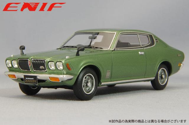 ENIF 1/43 日産 ブルーバードU 2000GTX 2ドア ハードトップ 1974年型 シルバーグリーンメタリック【ENIF0072】ミニカー  返品種別B