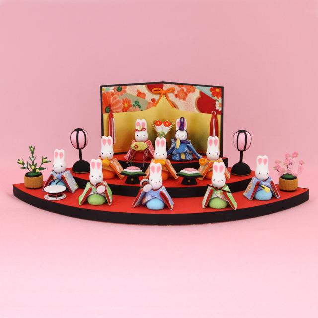 インカローズ×ウサギ馬車台座　置物 インカローズ×ウサギ馬車台座 置物 京都 リュウコドウ 001-0842 扇面