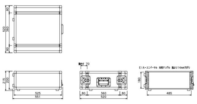 ARMOR 4U ラックケース D360 黒 4U ラックケース アルモアARMOR RACK CASE SD4U D360 Amazon.co.jp