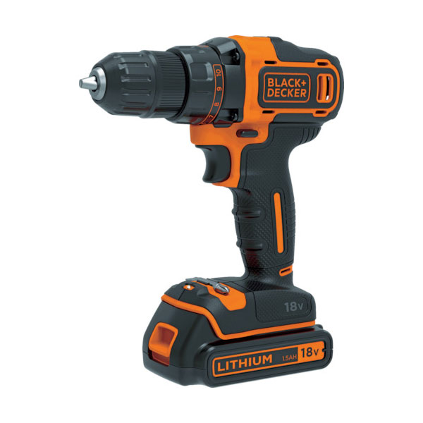 ブラック＆デッカー BDCDD186K2-JP 18Vリチウムコードレスドリルドライバー　2バッテリータイプBLACK+DECKER[BDCDD186K2JP] 返品種別B