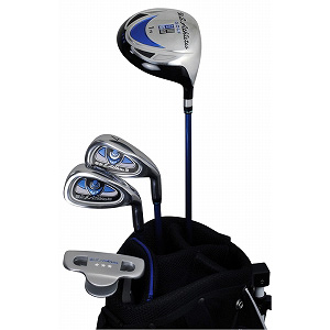 U.S.アスリート USCS-5755 BL ジュニア用 ゴルフ クラブセット 4本セット スタンドバッグ付 ブルー 9〜12歳対象（身長130〜150cm）U.S.Athlete[USCS5755BL] 返品種別A