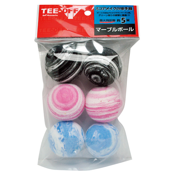 TEE-OFF TOPL-2122 MIX 6P TEE-OFF マーブルボール MIX 6個入り[TOPL2122MIX6P] 返品種別A