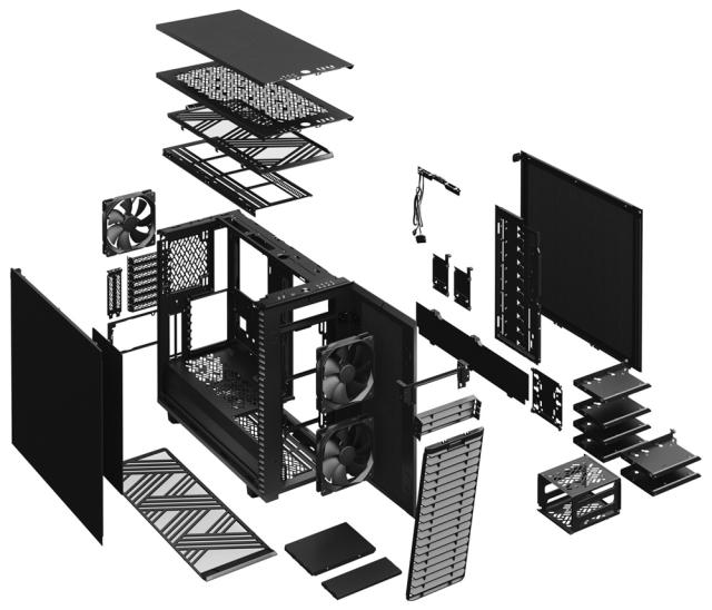 Fractal Design｜フラクタルデザイン E-ATX、ATX、microATX、Mini-ITX対応 ミドルタワーPCケース（ブラック） FD-C-DEF7A-01返品種別B_2