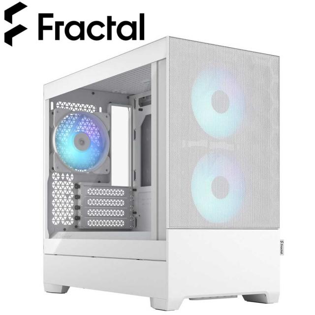 Fractal Design｜フラクタルデザイン FD-C-POR1M-01 ミニPCケース Pop Mini Air RGB White TG Clear Tint[FDCPOR1M01] 返品種別B