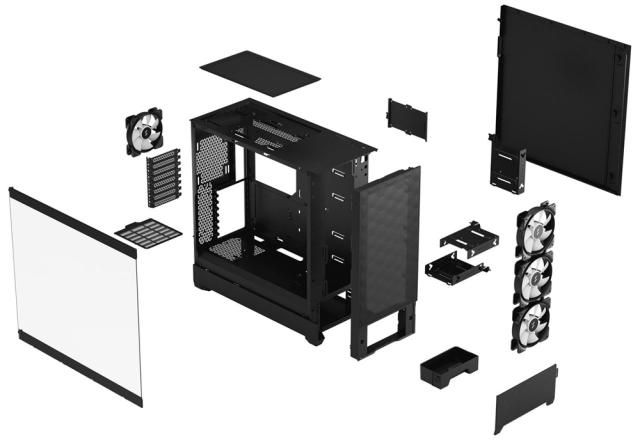 Fractal Design｜フラクタルデザイン FD-C-POR1X-06 フルタワー型PCケース Pop XL Air RGB Black TG Clear Tint[FDCPOR1X06] 返品種別B_7