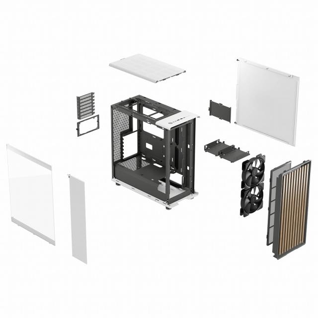 Fractal Design｜フラクタルデザイン FD-C-NOR1X-04 フルタワー型PCケース North XL Chalk White TG Clear 強化ガラスパネル（ホワイト）[FDCNOR1X04] 返品種別B_15