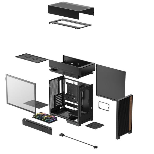 DeepCool｜ディープクール Mini-ITX / Micro-ATX / ATX対応 ミドルタワー型PCケース CL660（ブラック） R-CL660-BKNNA0-G-1返品種別B_10